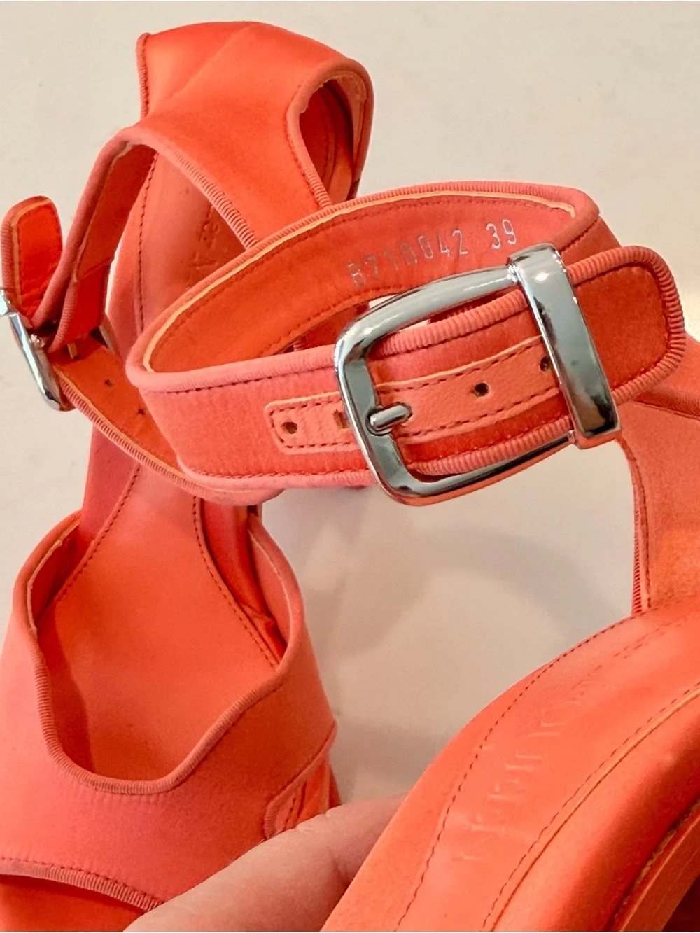 Alexander McQueen bold coral